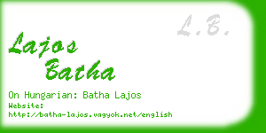 lajos batha business card